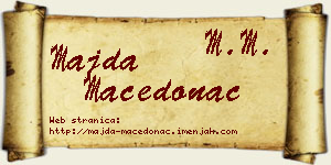 Majda Macedonac vizit kartica